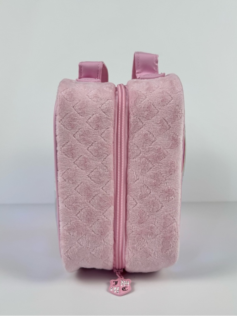 Juicy Couture YK2 Pink Iridescent Clear Cosmetic Case with Interior PV Pockets - Picture 3 of 8